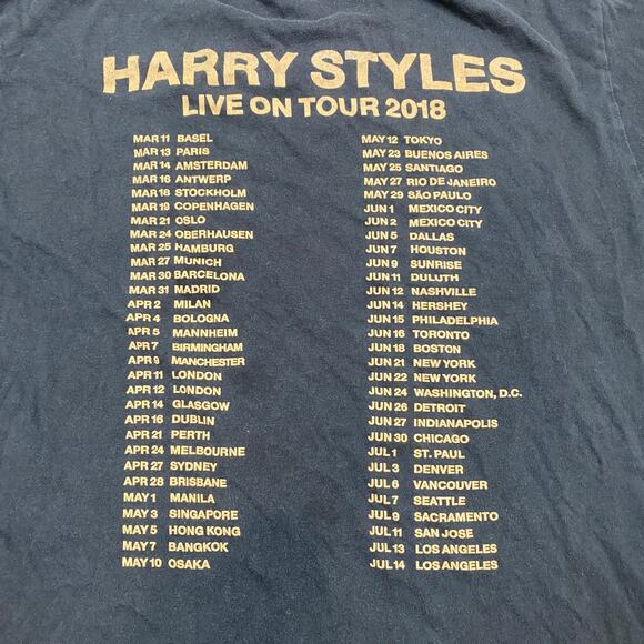 Harry Styles Live On Tour 2018 Concert Merch T Shirt Women's M - Picture 4 of 9